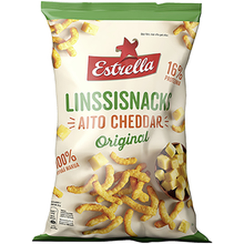 Estrella Cheddarimaitselised läätsesnäkid 125g