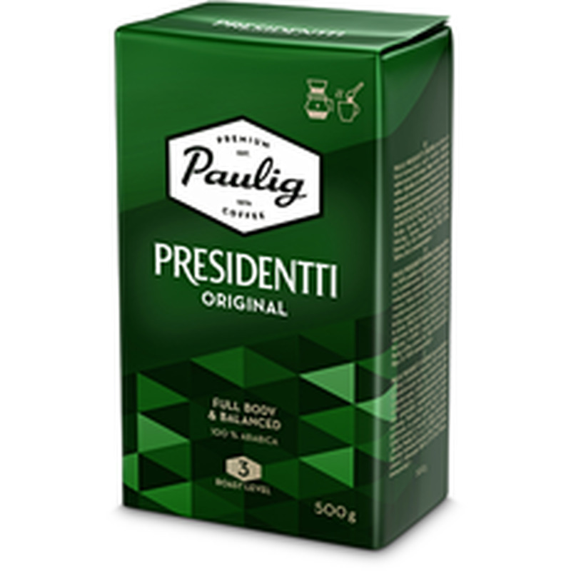 Jahvatatud filtrikohv Presidentti Original, PAULIG, 500 g