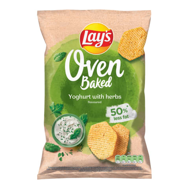 Kartulikrõpsud jogurti-ja ürtidemaitselised Lay's Oven Baked 110g