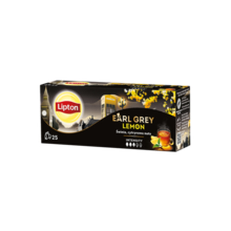 Must tee Earl Grey sidruniga, LIPTON, 25 x 2 g