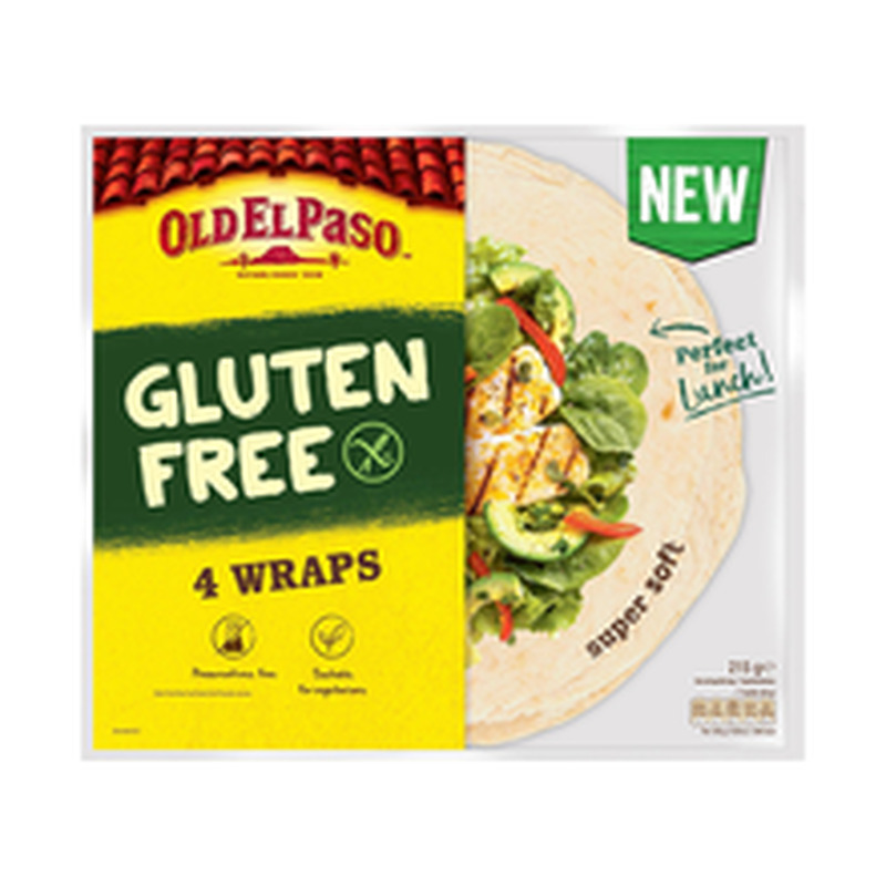 Old El Paso gluteenivabad tortillad 215 g/4 tk