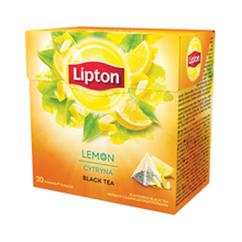 Must tee sidruniga püramiid kotis 20pk, LIPTON, 34 g