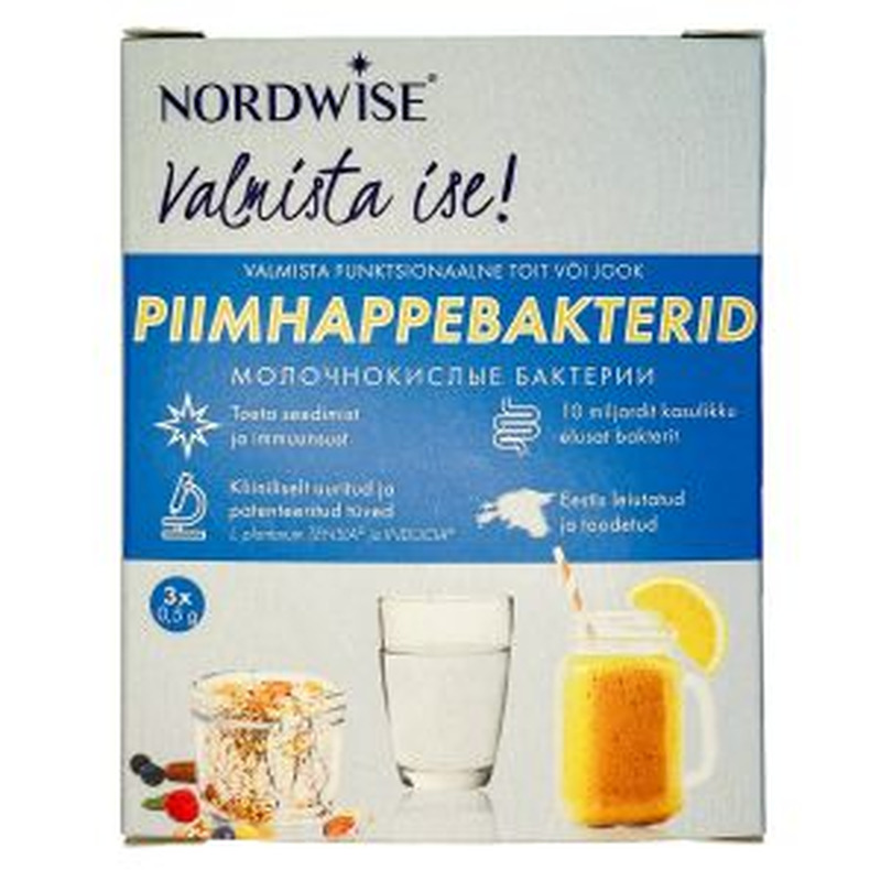 Nordwise Piimhappebakterid 1.5g kohe tarbimiseks