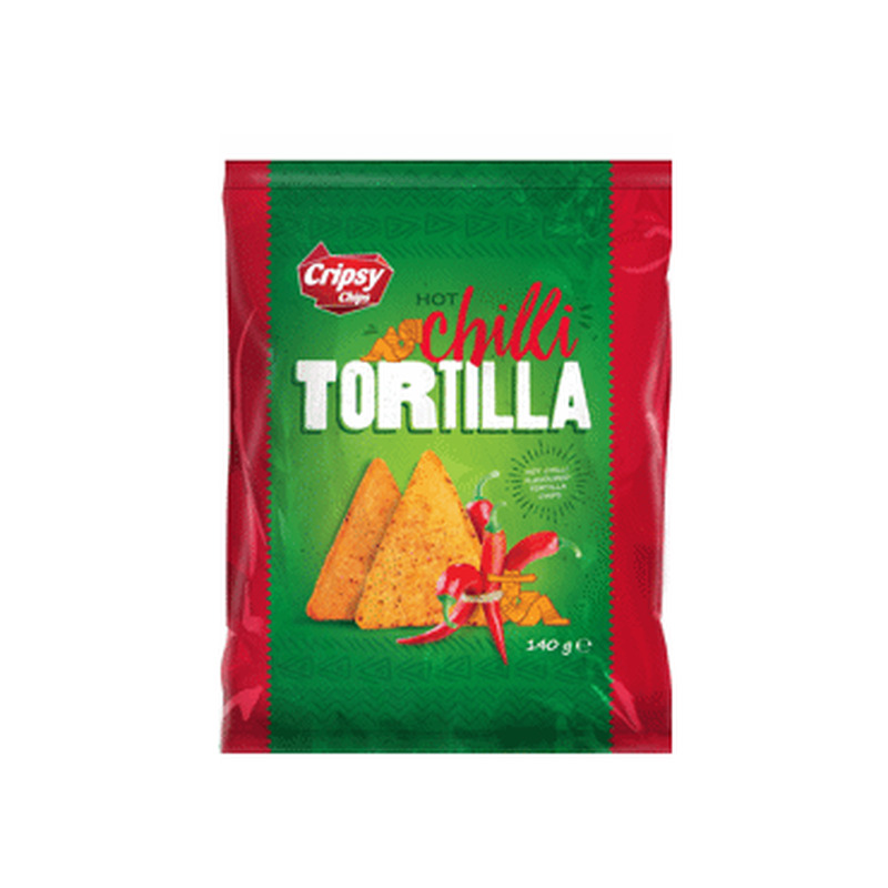 Tortillakrõp.tšillipip.CRIPSY CHIPS 140g