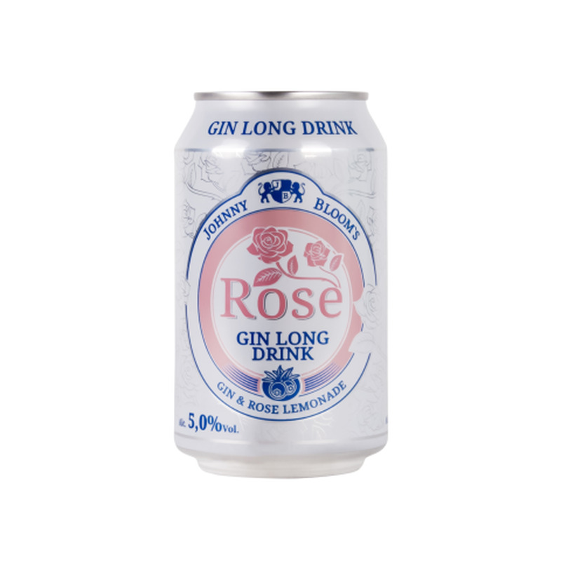 Muu alkohoolne jook Johnny Bloom's Gin Long Drink Rose 5%vol 0,33l