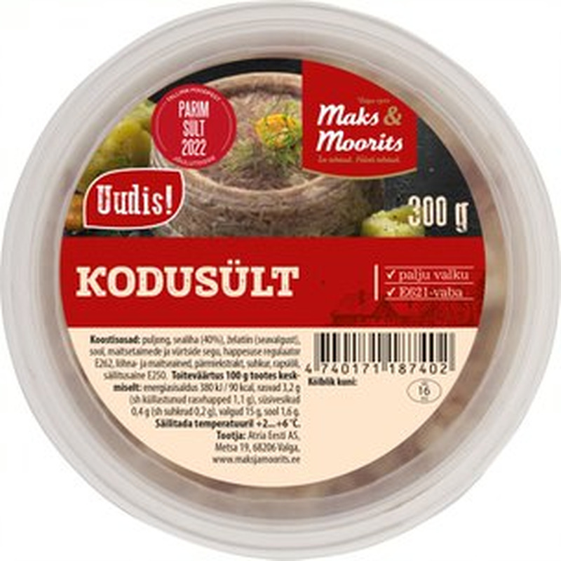 Kodusült, MAKS & MOORITS, 300 g