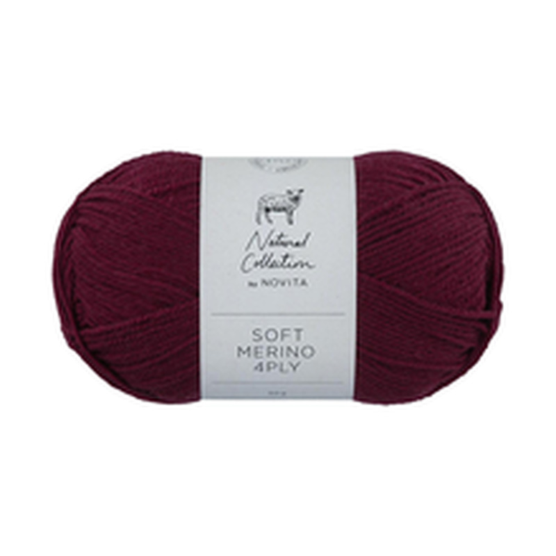 Lõng Soft Merino 4PLY 50g Veinipunane