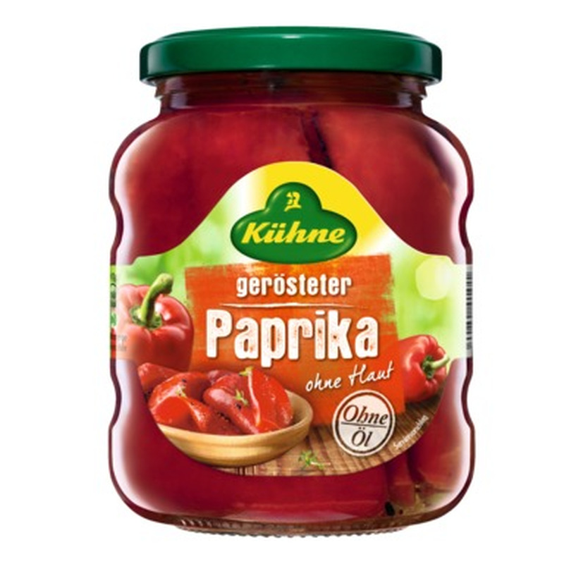 KÜHNE Röstitud kooreta punane paprika 340g