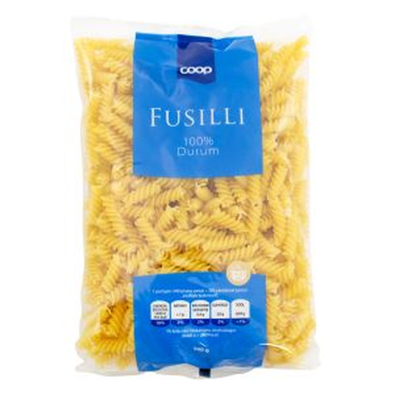 Coop pasta Fusilli 500g 100% durum