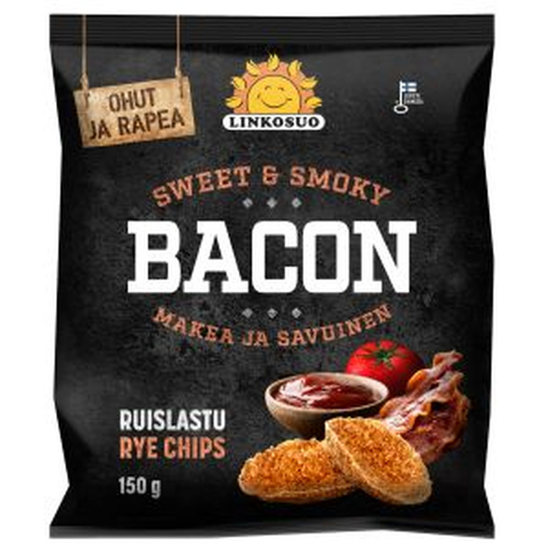 Linkosuo Rukkikrõps 150g barbeque-peekoni