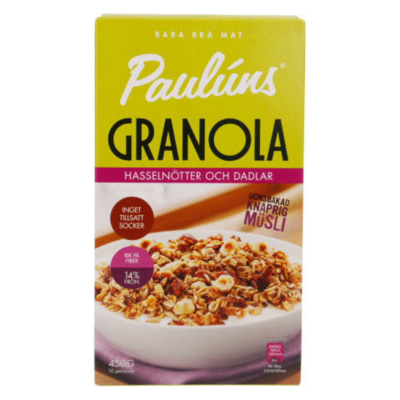 Müsli sarapuupähklite ja datlitega Paul ns Granola 450g