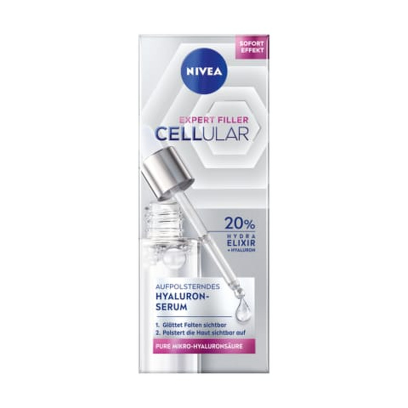 Taastav seerum Nivea Cellular Expert Filler mikrohüaluroonhappega 30ml