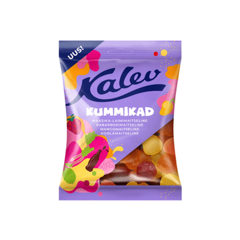 Kummikommid koola ja mix KALEV 120g