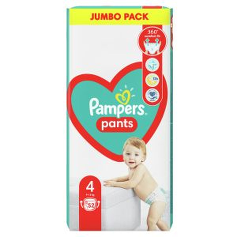 Püksmähkmed JP S4 52tk, PAMPERS, 52 tk