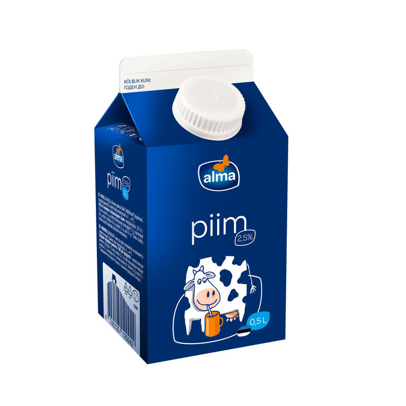 Piim 2,5%, VALIO ALMA, 0,5 L