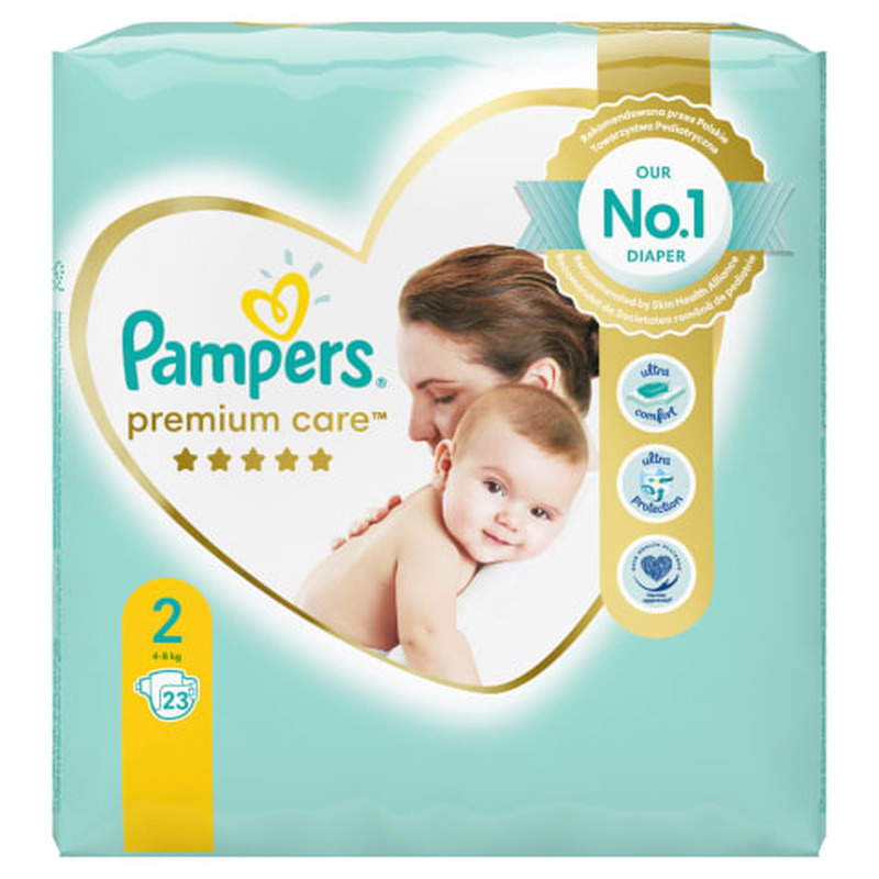 Teipmähkmed Premium Care S2 3–6 kg, PAMPERS, 23 tk