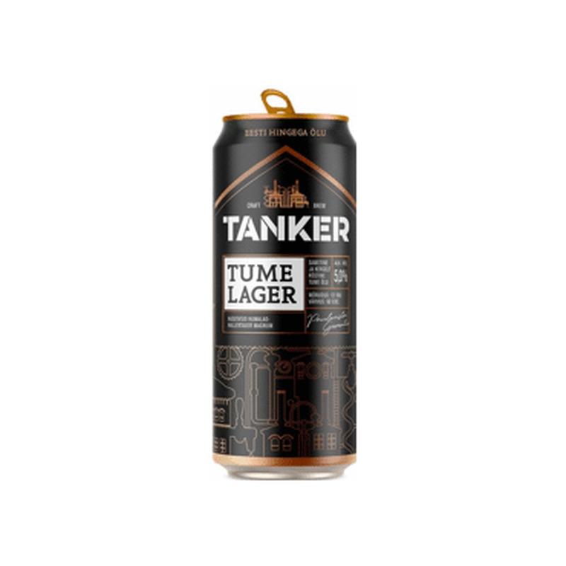 Tume õlu TANKER Lager 5% 500ml