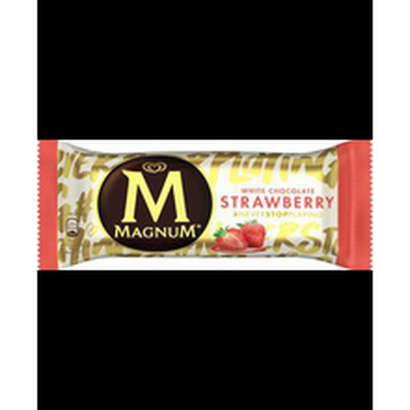 Jäätis White Chocolate Strawberry, MAGNUM, 81 g