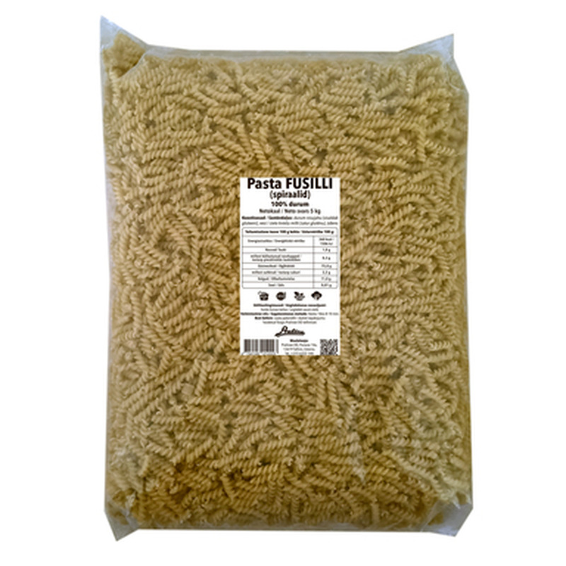 Pasta Fusilli 100% durum 5kg (spiraalid)