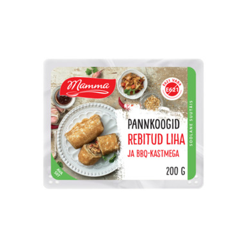 Pannkoogid rebitud liha ja BBQ-kastmega, MAMMA, 200 g