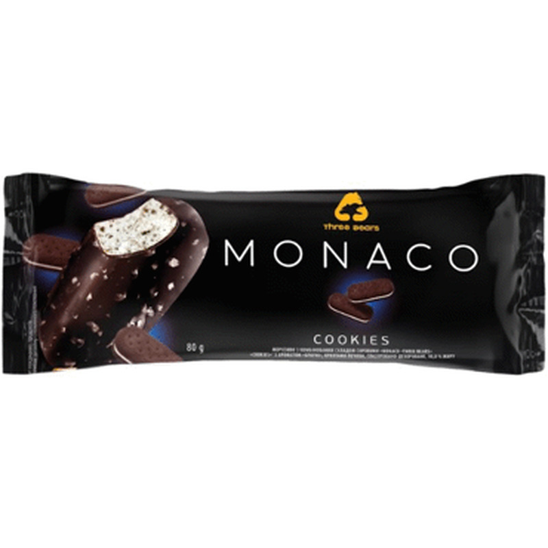 Jäätis Monaco küpsisetük.-šokolaad., 80g