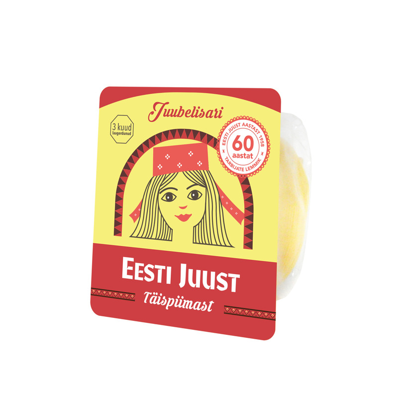 Eesti Juust täispiimast viilutatud, ESTOVER, 180 g