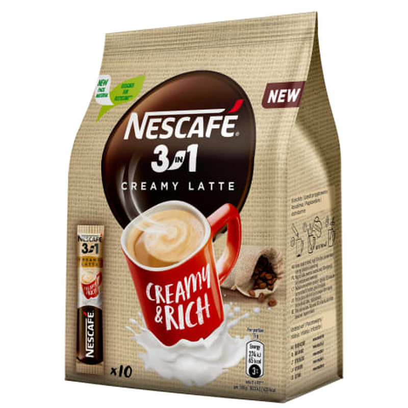 Kohvijook lahustuv Creamy Latte Nescafe 3in1 10x15g