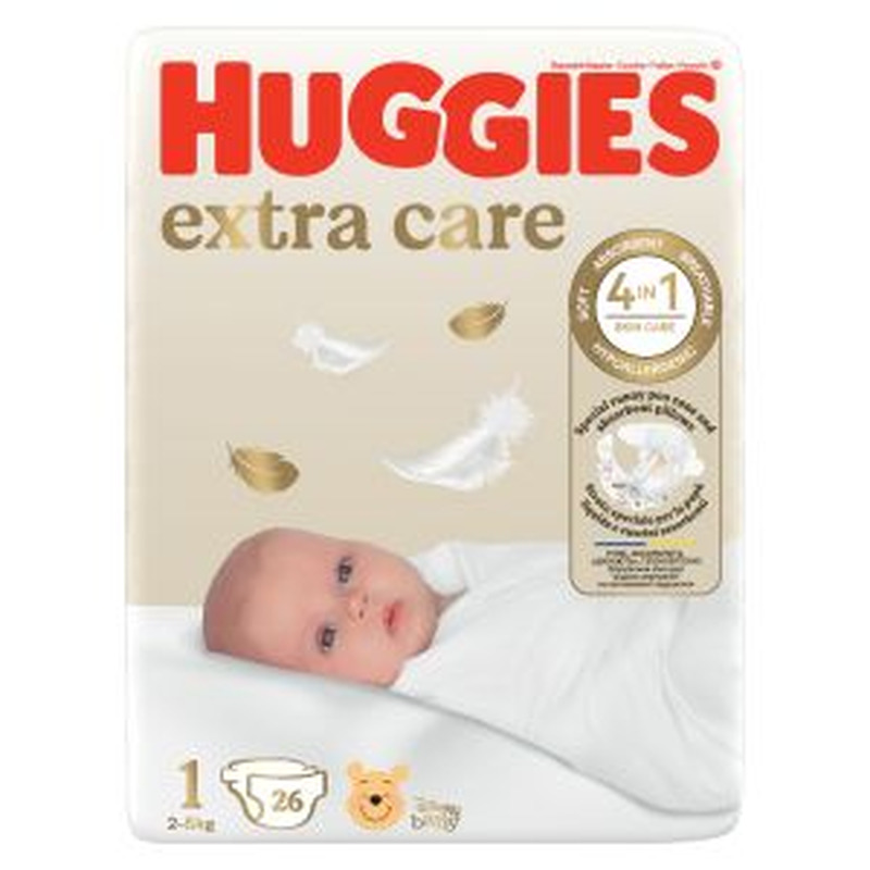 Mähkmed Elite Soft 1, HUGGIES, 3-5 kg/26 tk