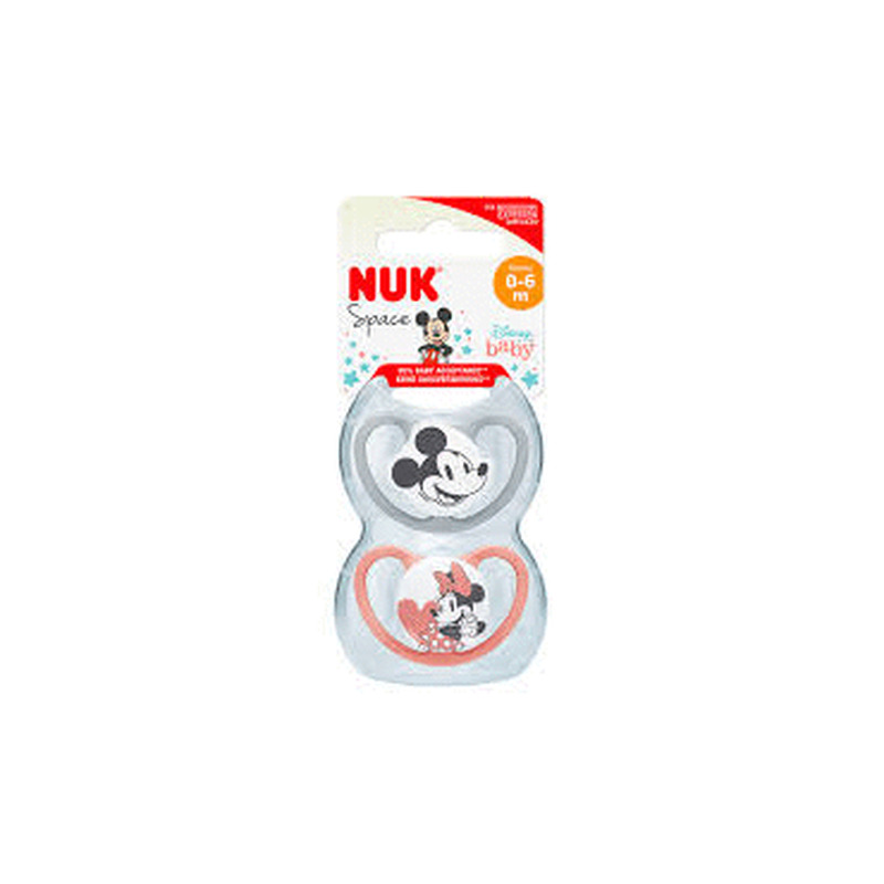 Silikoonlutt NUK Space Mickey 0-6k,2tk