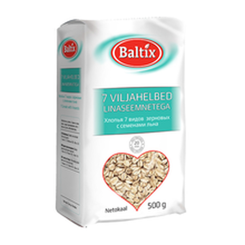 7-viljahelbed linaseemnetega, BALTIX, 500 g