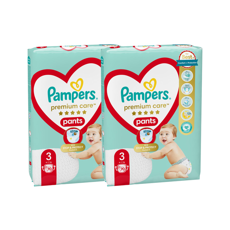 Pampers Premium Care Pants Mähkmed, Suurus 3, 140 Mähet, 6-11kg