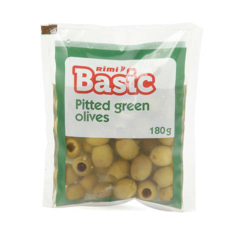 Rohelised oliivid Rimi Basic kivideta 180g/70g