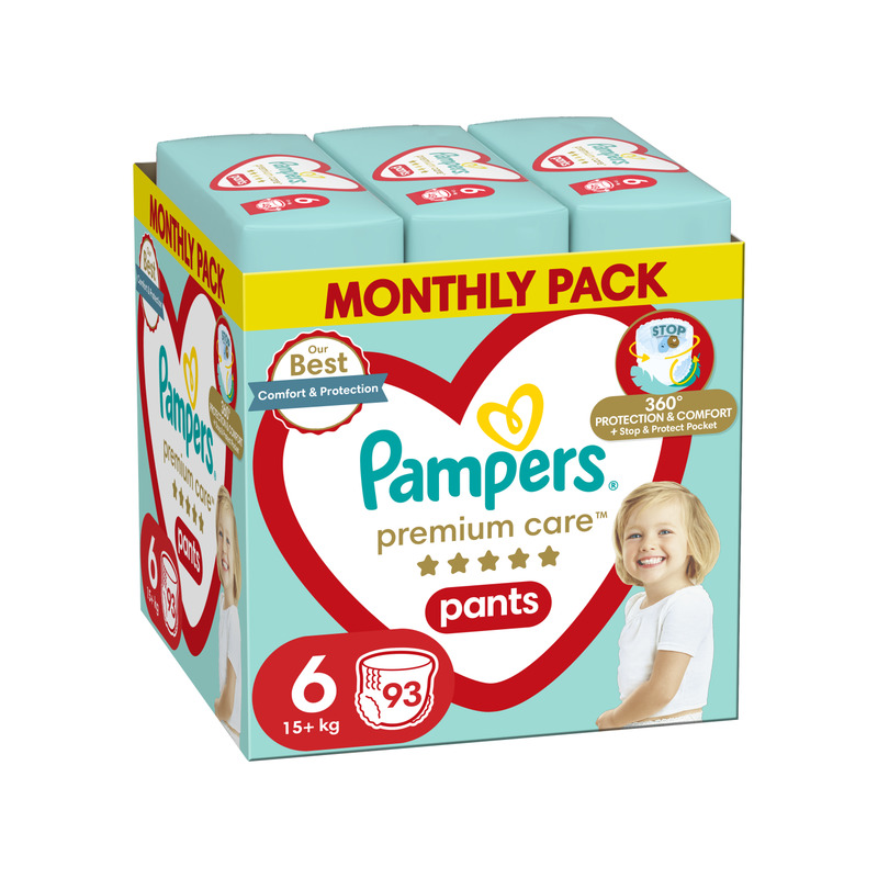 Pampers Premium Care Pants Püksmähkmed, Suurus 6, 93 Mähet, 15kg+