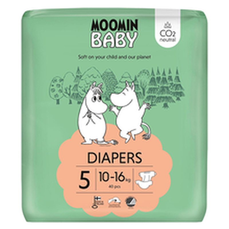 Moomin baby teipmähkmed 5 40tk 10-16kg