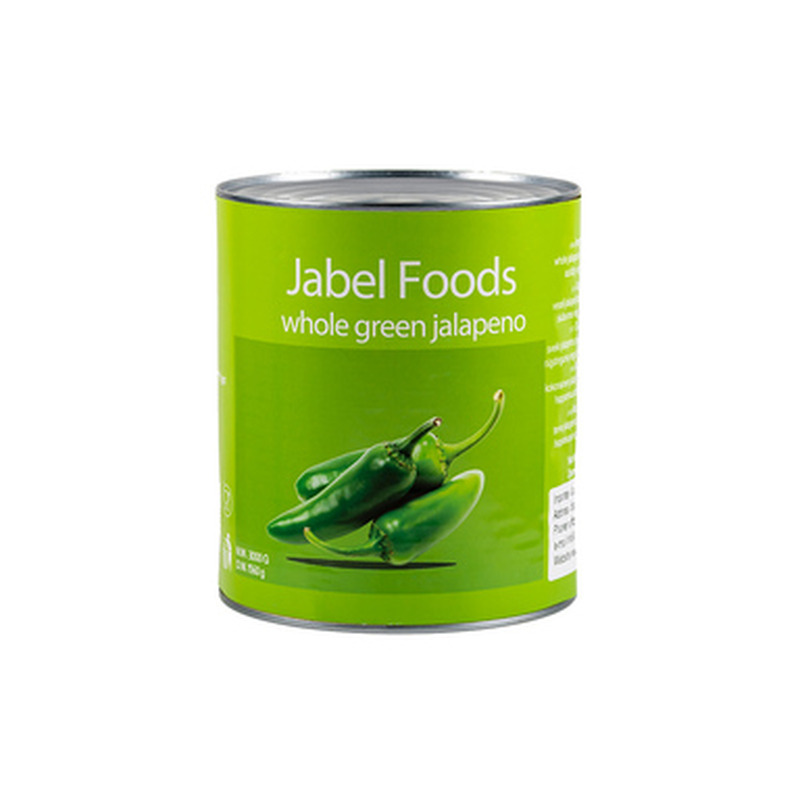 JABEL FOODS Rohelised terved jalapenod 3kg