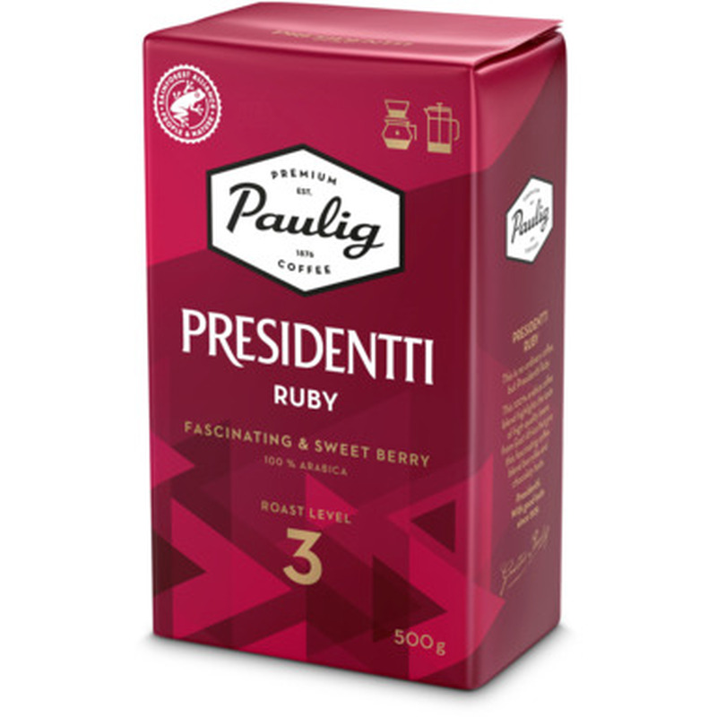 Presidentti Ruby jahvatud kohv, PAULIG, 500 g