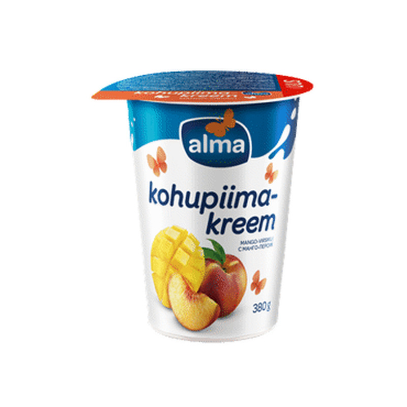 Kohupiimakreem ALMA mango-virsiku,380g