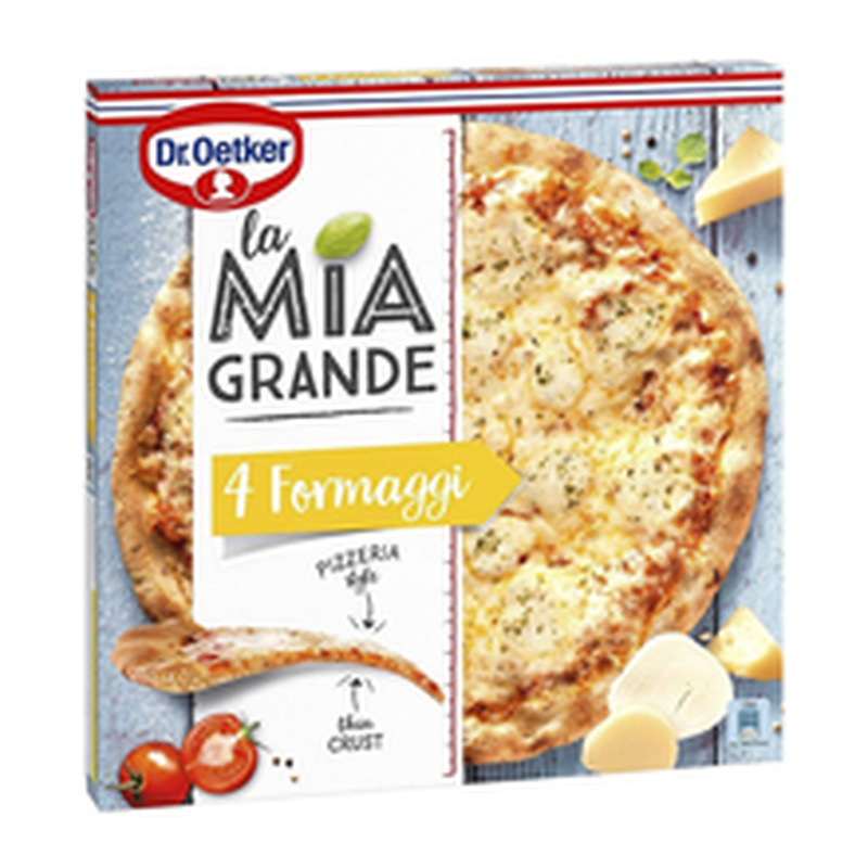 Dr.Oetker La Mia Grande kiviahjupitsa nelja juustusordiga 400g