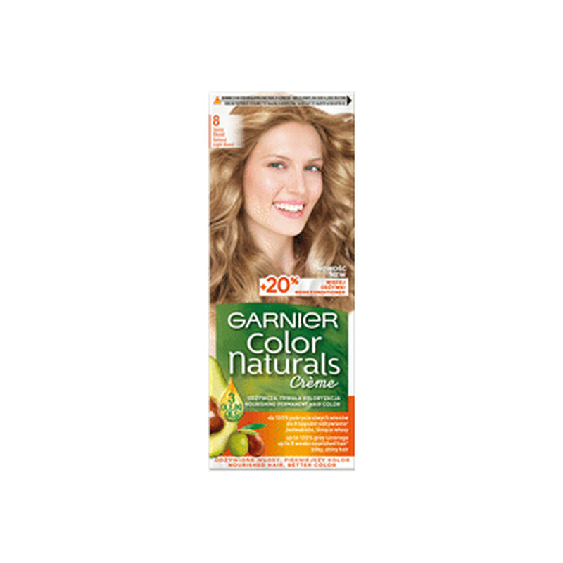 Püsivärv COLOR NATURALS N°8 Heleblond