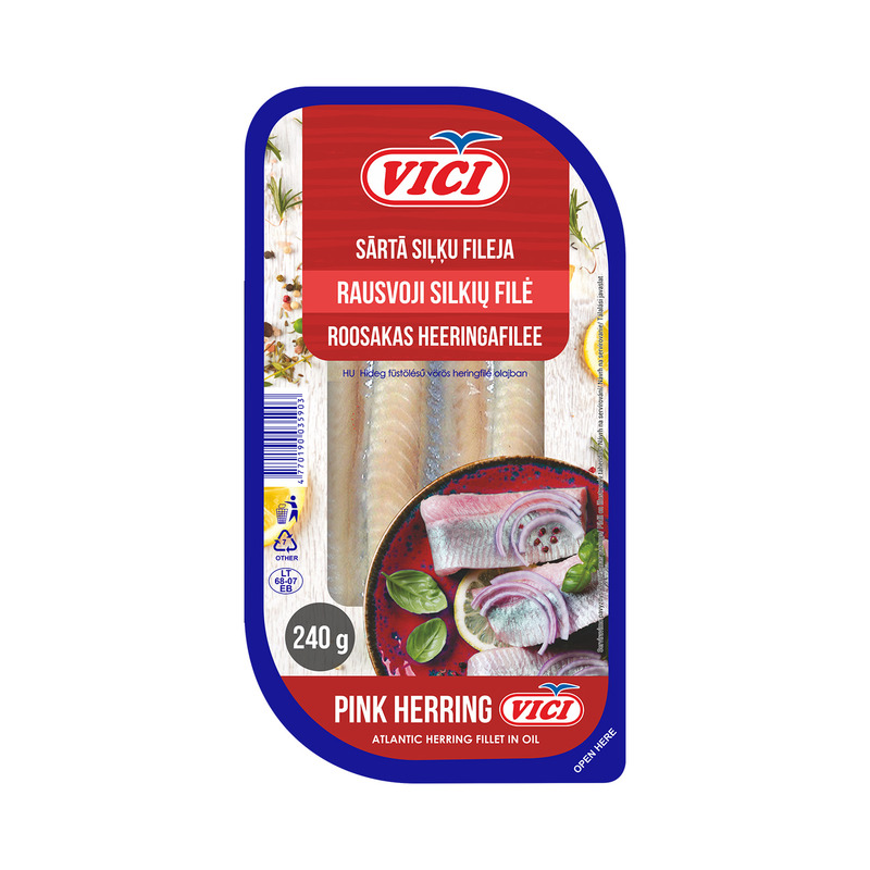 Heeringafilee külmsuitsu roosakas, VICI, 240 g