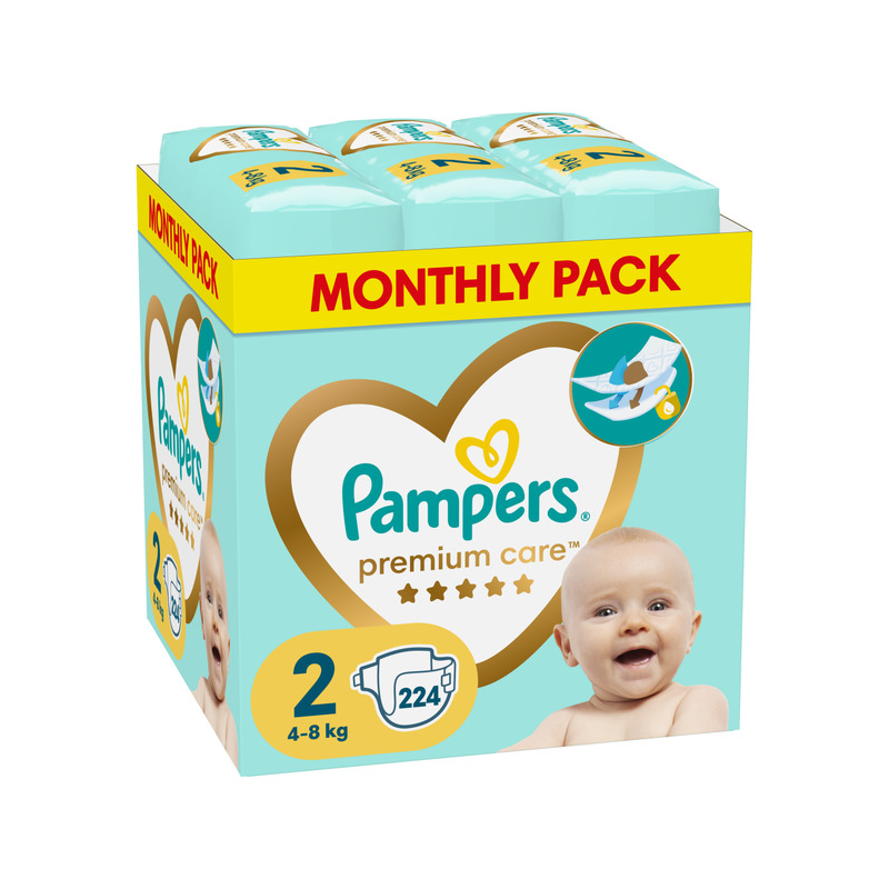 Pampers Premium Care Teipmähkmed, Suurus 2, 224 Mähet, 4-8kg