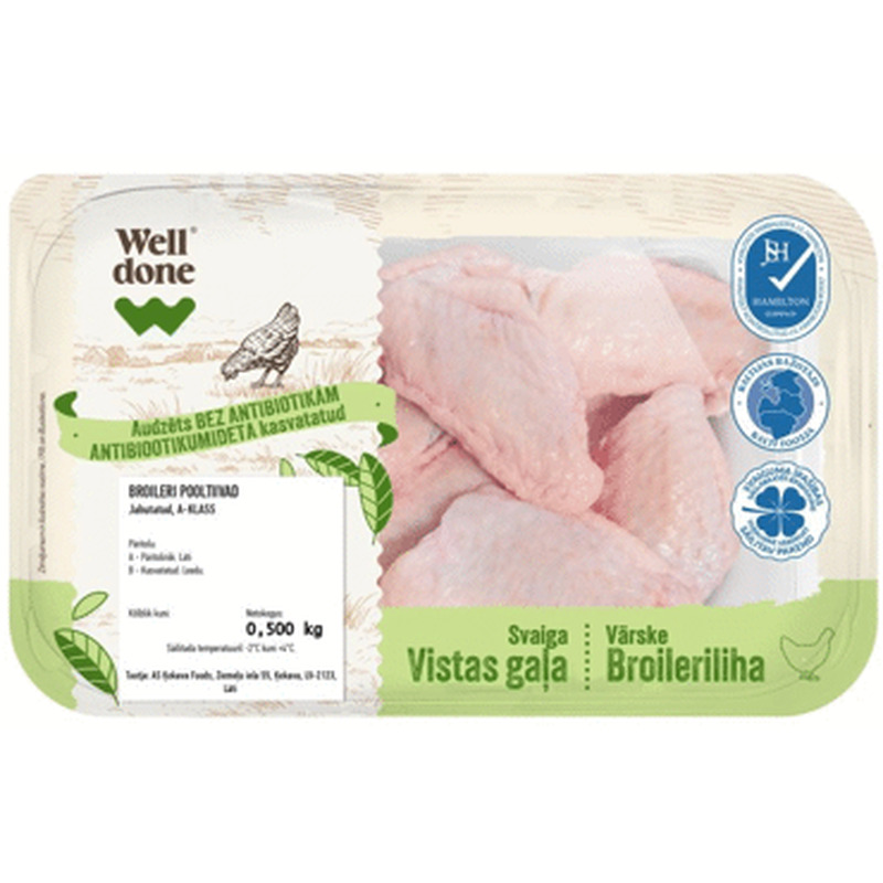 Br.pooltiivad antibiootikumideta WD,500g