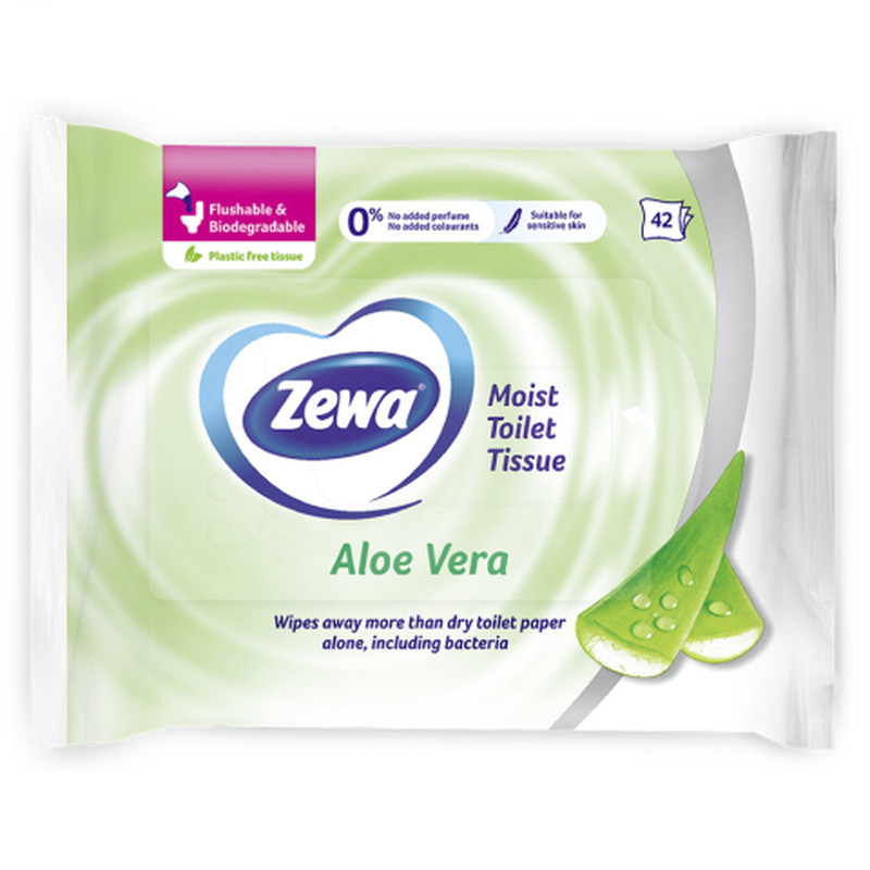 Niisked tualettpaberid Zewa Aloe Vera 42tk