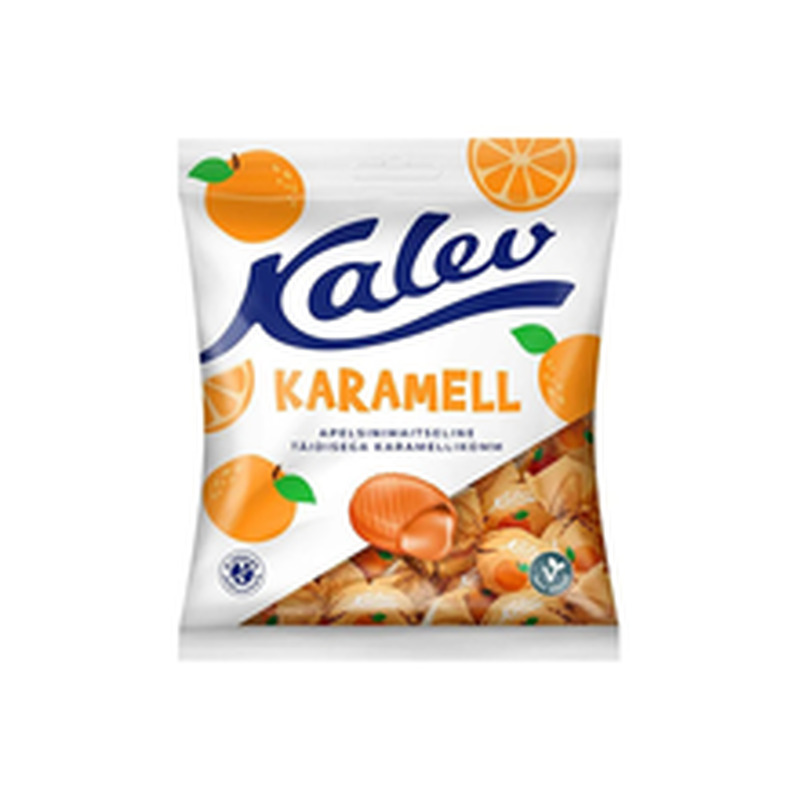 Kalev Caramel apelsinimaitselised täidisega karamellid 120 g