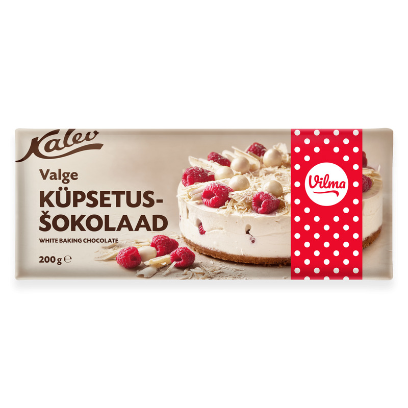 Küpsetusšokolaad valge Vilma, KALEV, 200 g