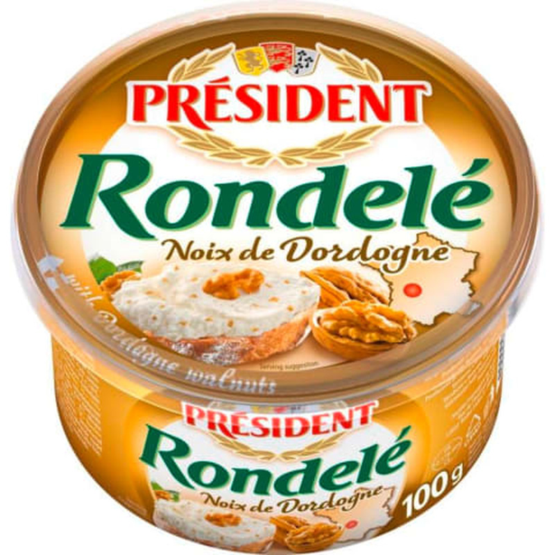 Juust Rondele kreeka pähklitega President 100g