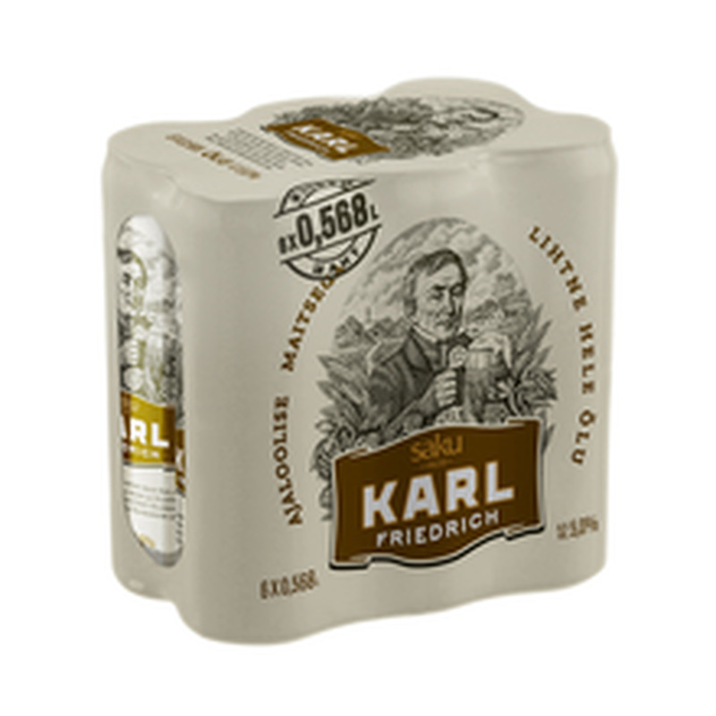 Hele õlu Karl Friedrich 6 -pakk, SAKU, 6 x 568 ml purk