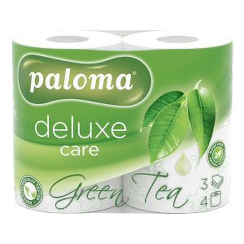 Paloma Deluxe roheline tee tualettpaber 3kih 4tk