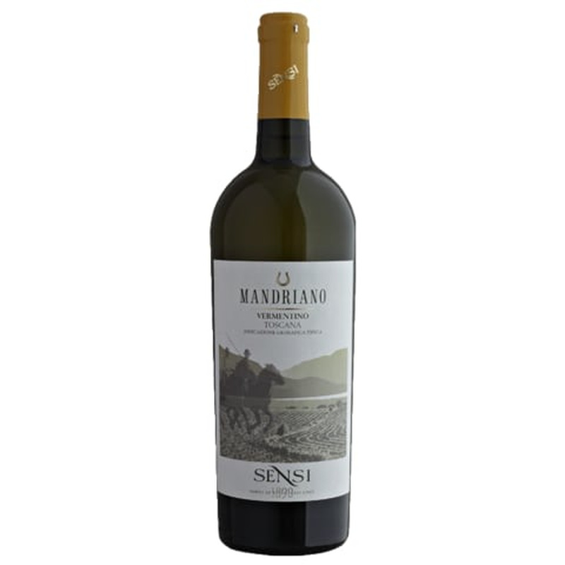 Kaitstud geograafilise tähisega vein Sensi Mandriano Vermentino 12,5%vol 0,75l