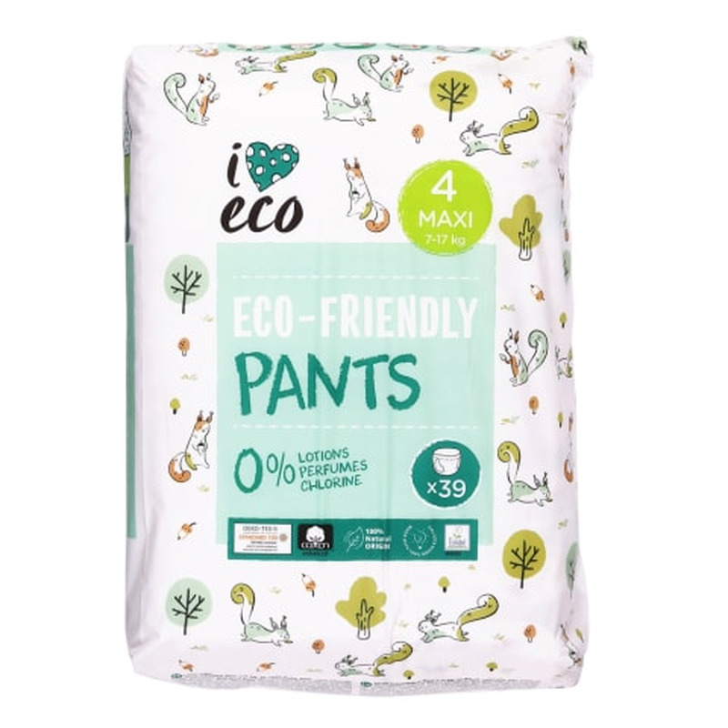 Püksmähkmed I love Eco MAXI S4 7-17kg, 39tk